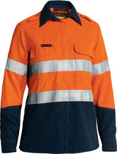 Bisley TenCate Tecasafe Plus 580 Women's Taped Hi Vis Lightweight FR Vented Shirt